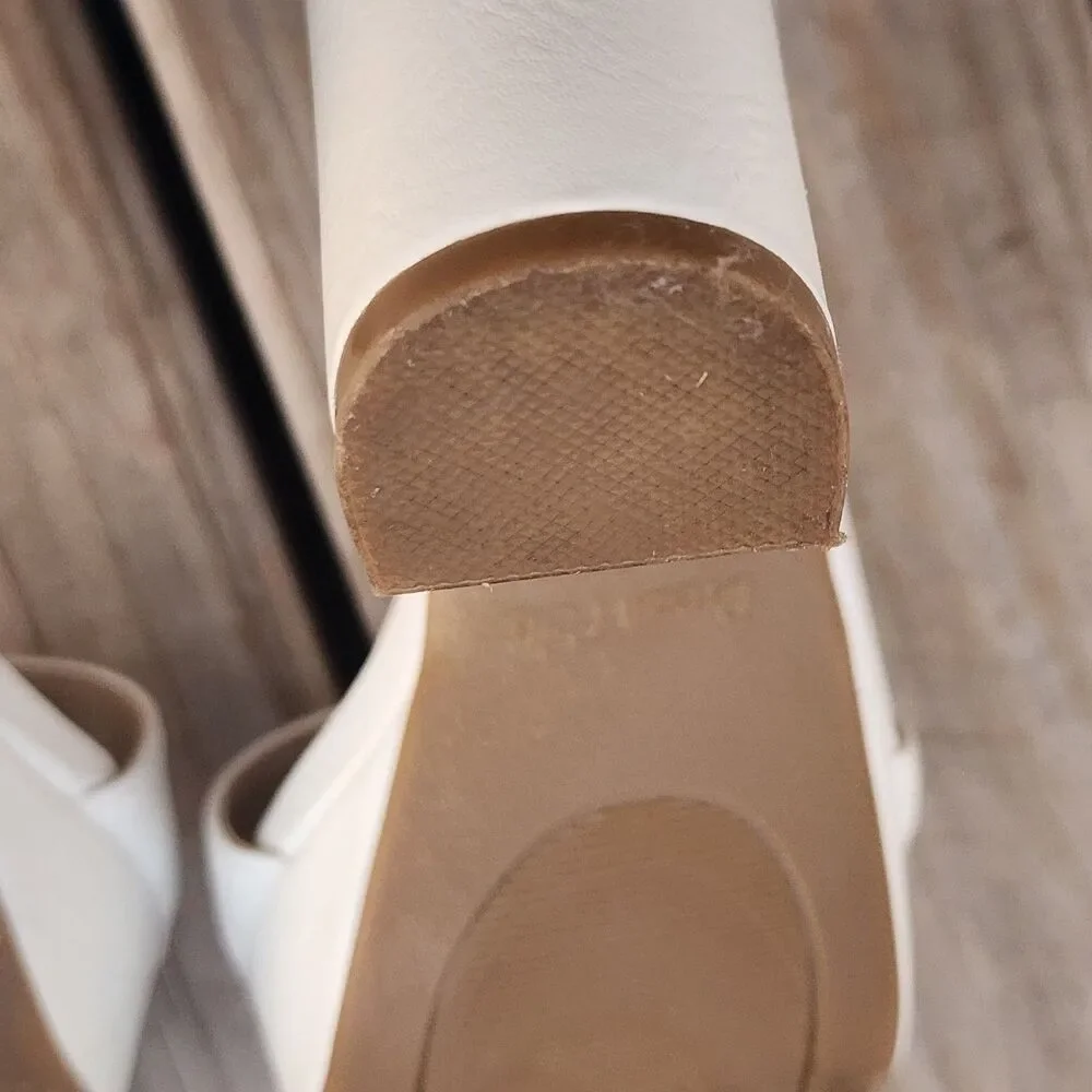Dream Pairs White Platform Open Toe Buckle Chunky Women Size8 Shoe with 4